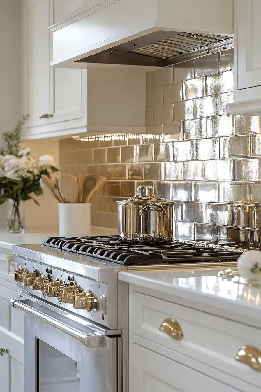 kitchen backsplash with white cabinets