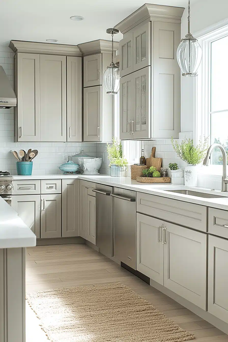 light taupe kitchen cabinets