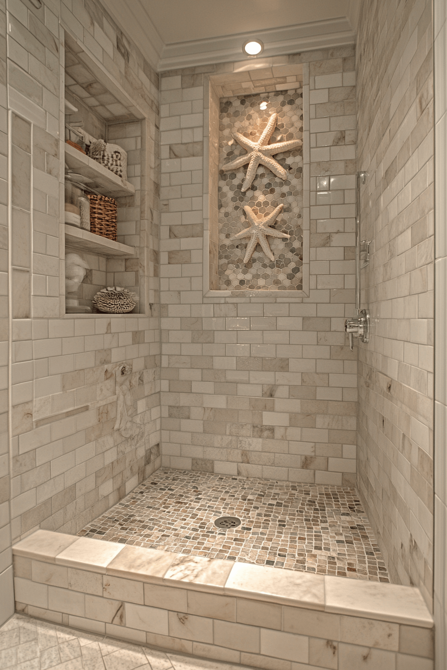 coastal bathroom shower ideas