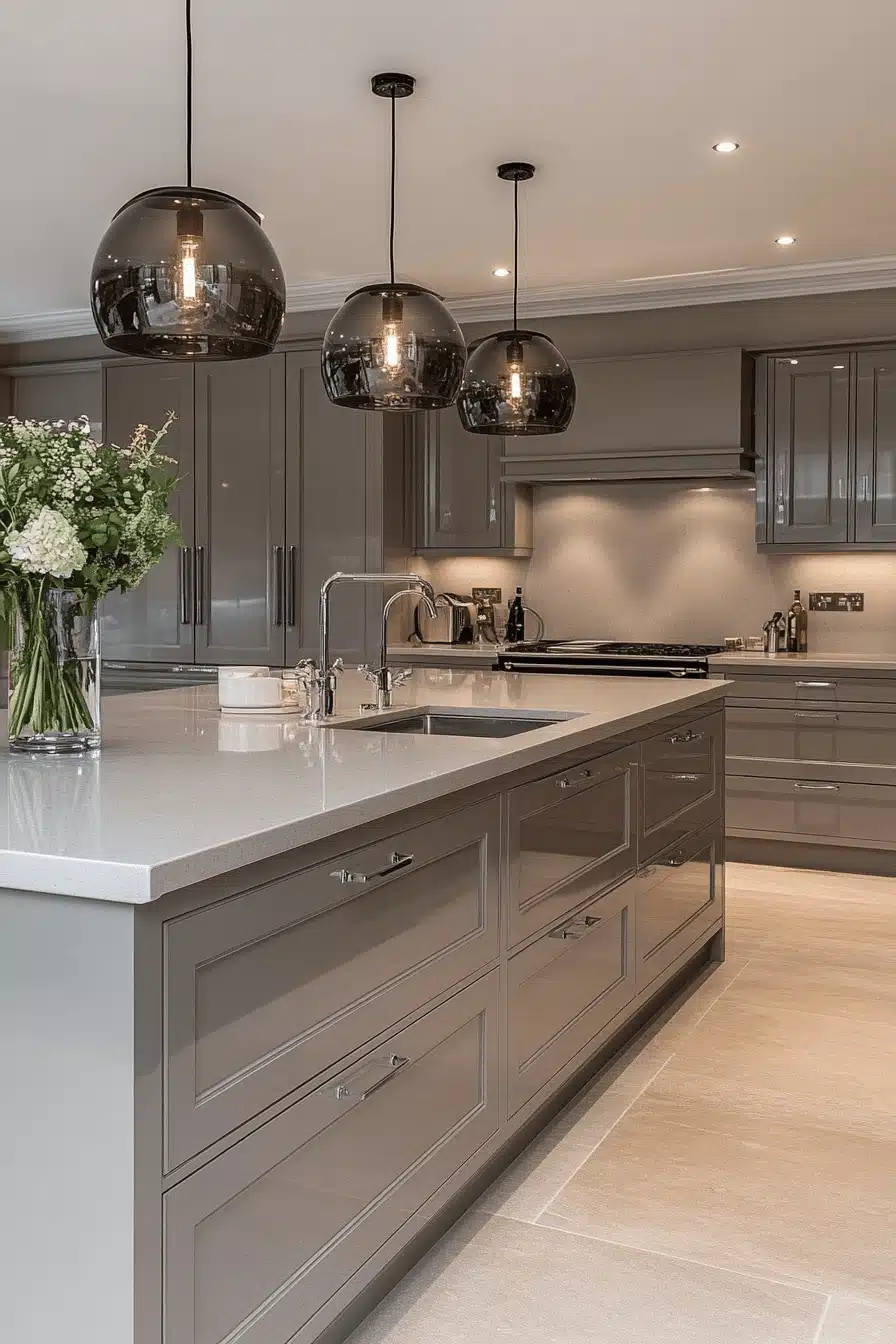 light taupe kitchen cabinets