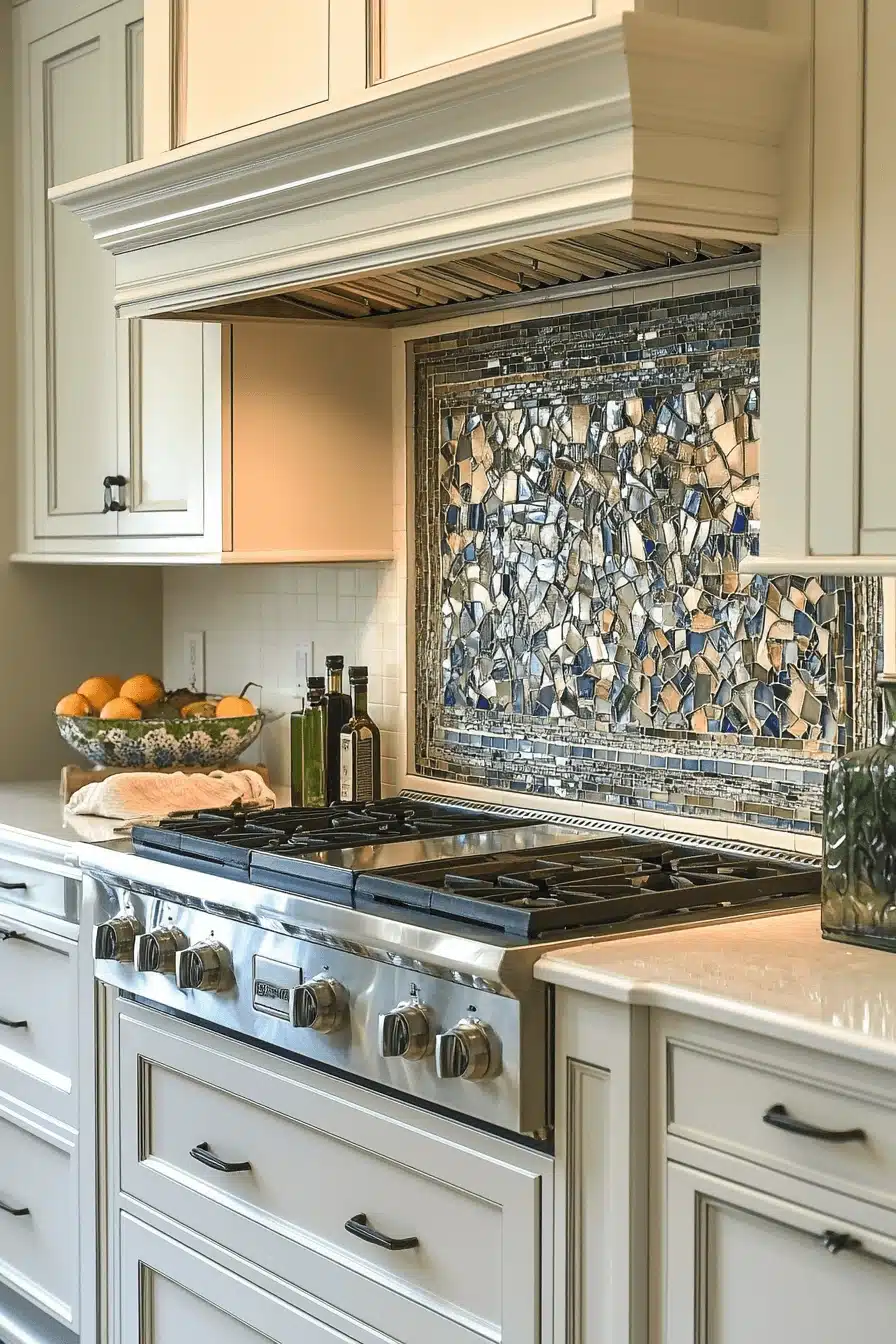 kitchen backsplash with white cabinets