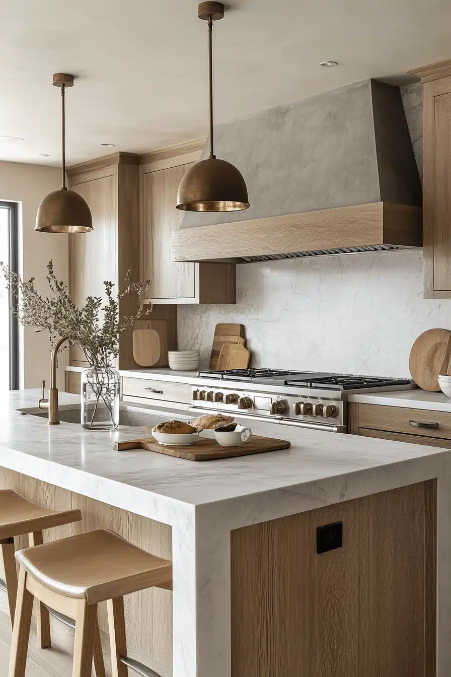 white marble kitchen
