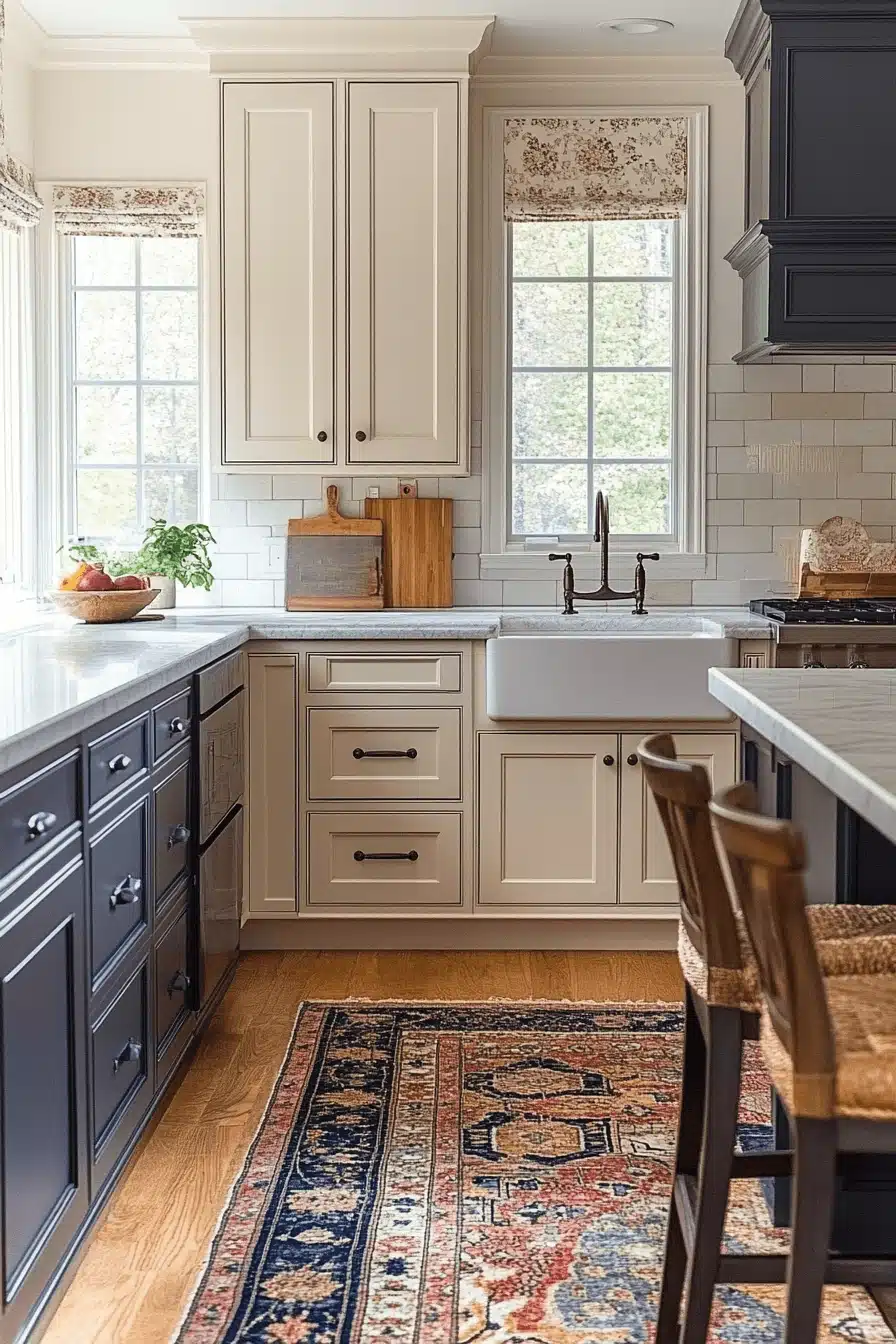cream kitchen cabinets
