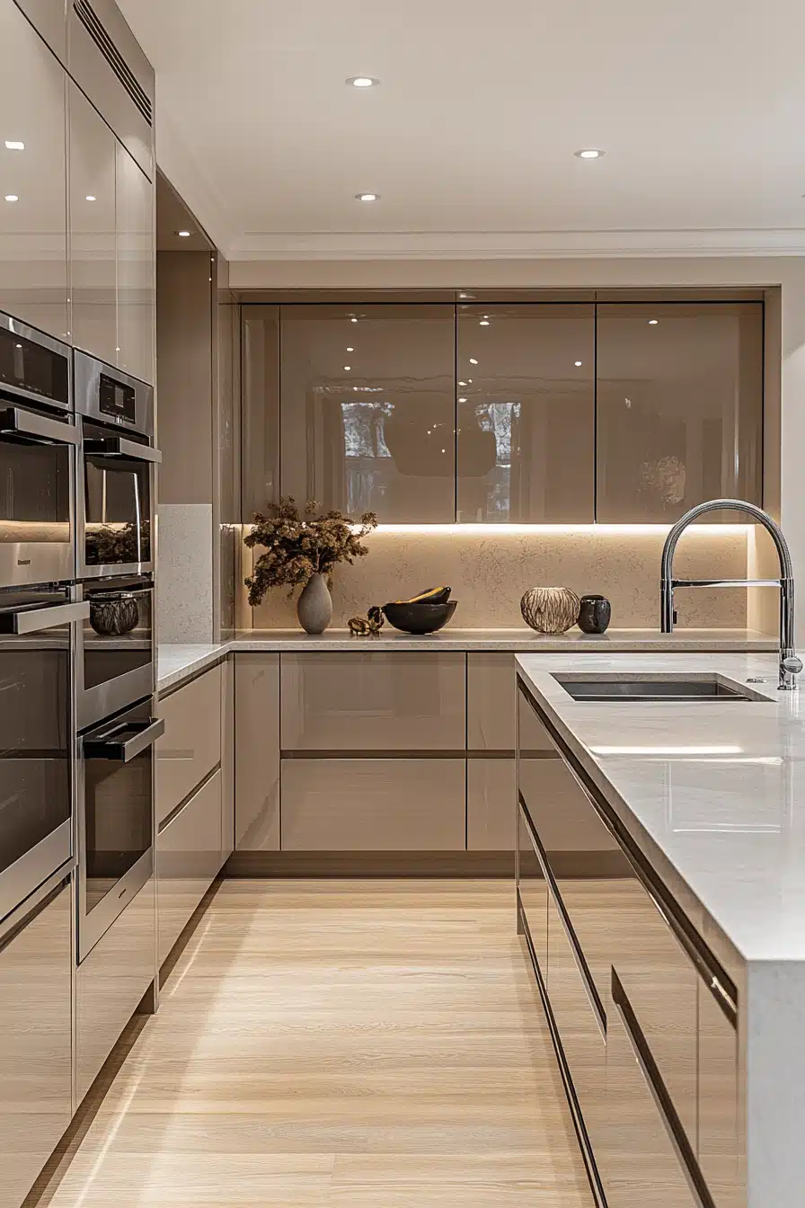 light taupe kitchen cabinets