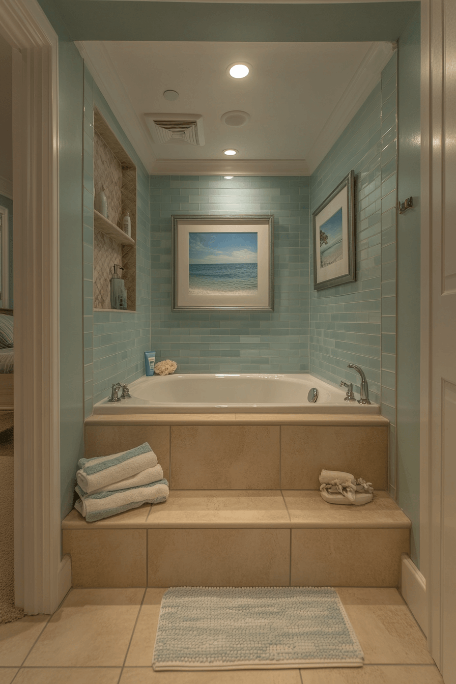 coastal bathroom shower ideas