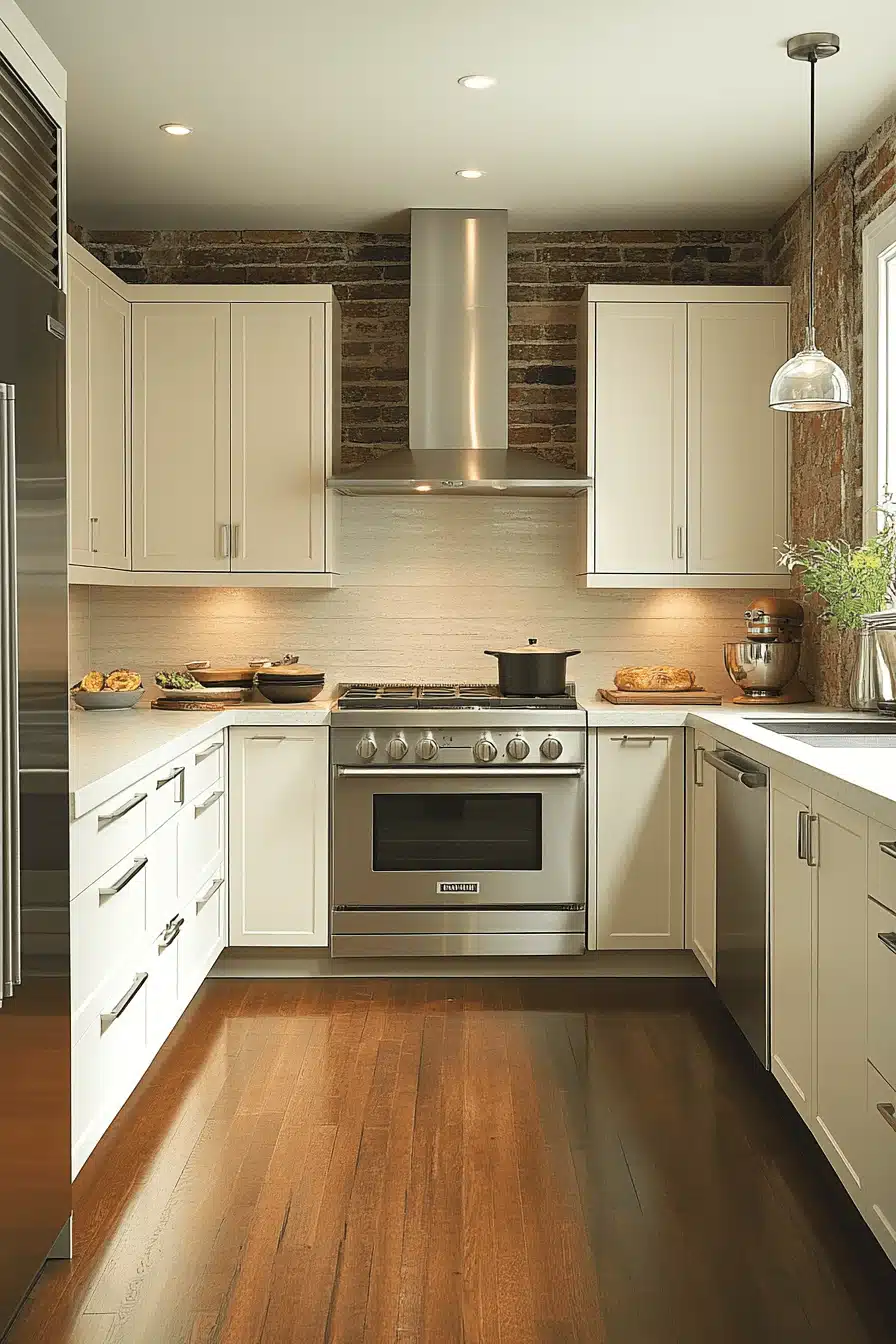 cream kitchen cabinets