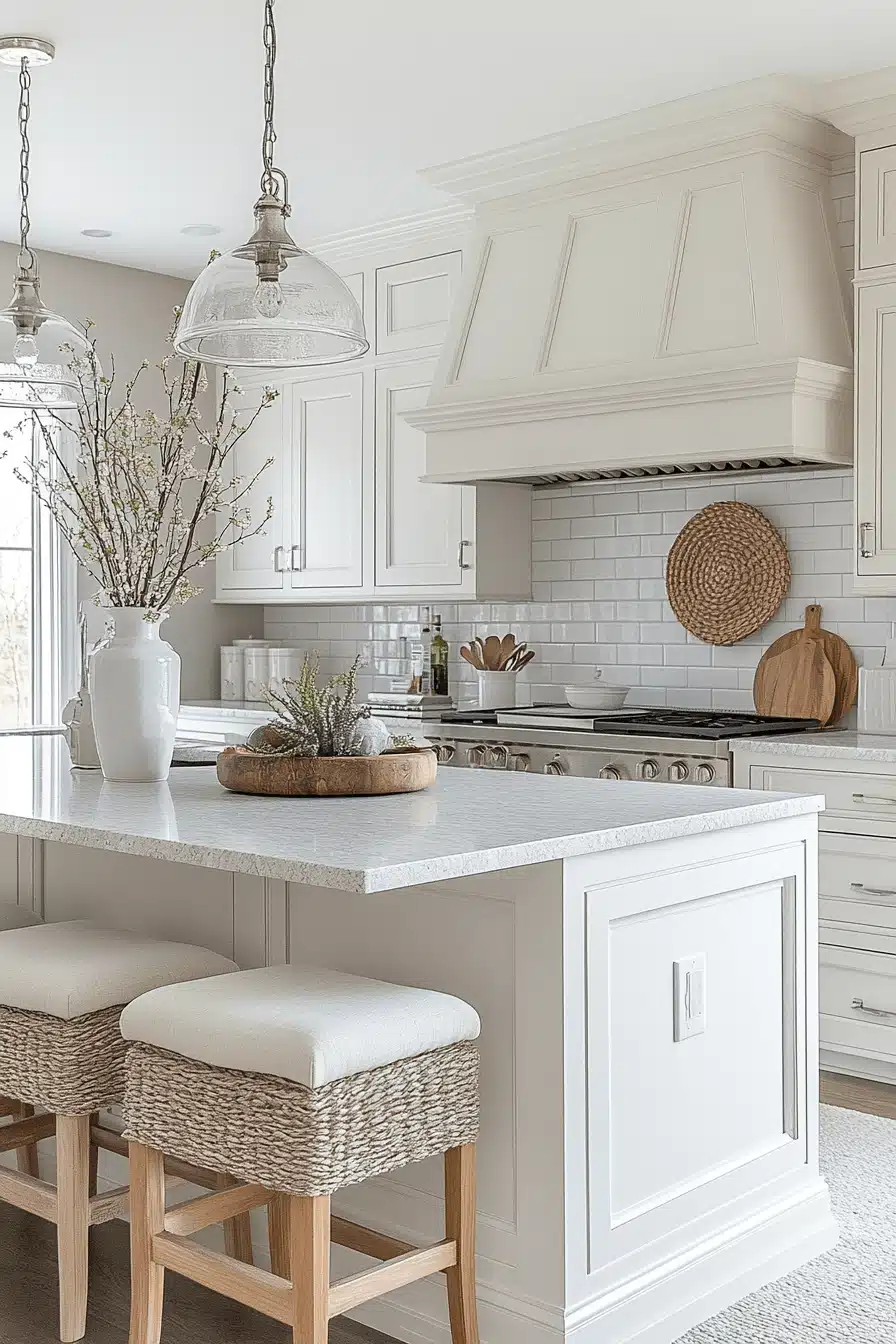 gray and white kitchen