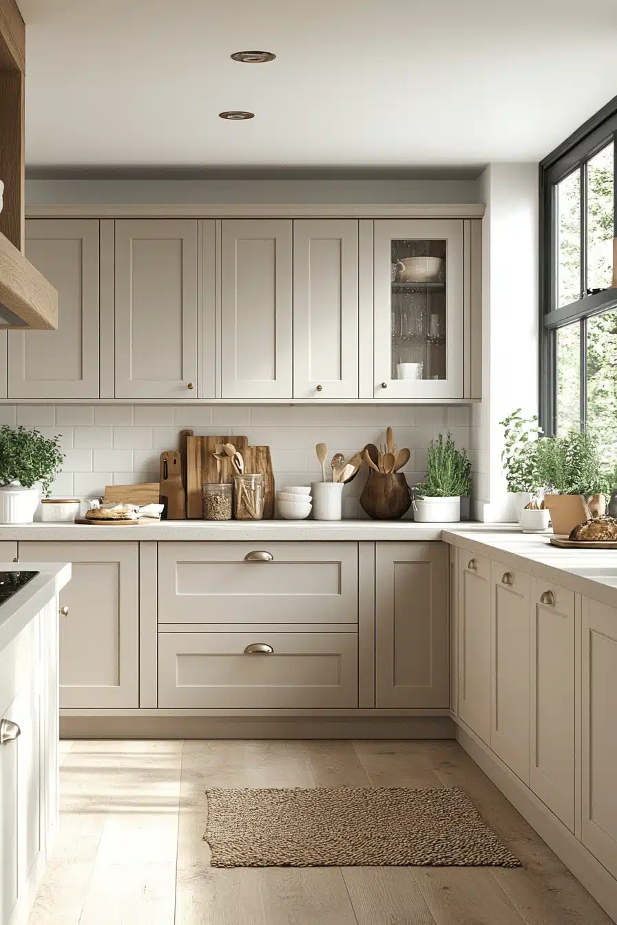 light taupe kitchen cabinets