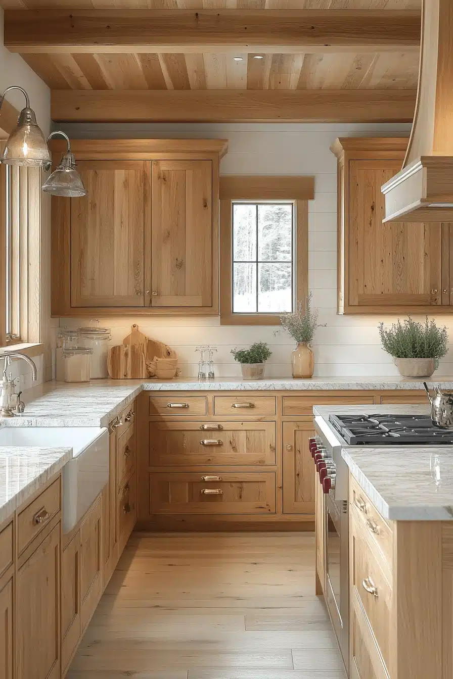 light wood kitchen cabinets