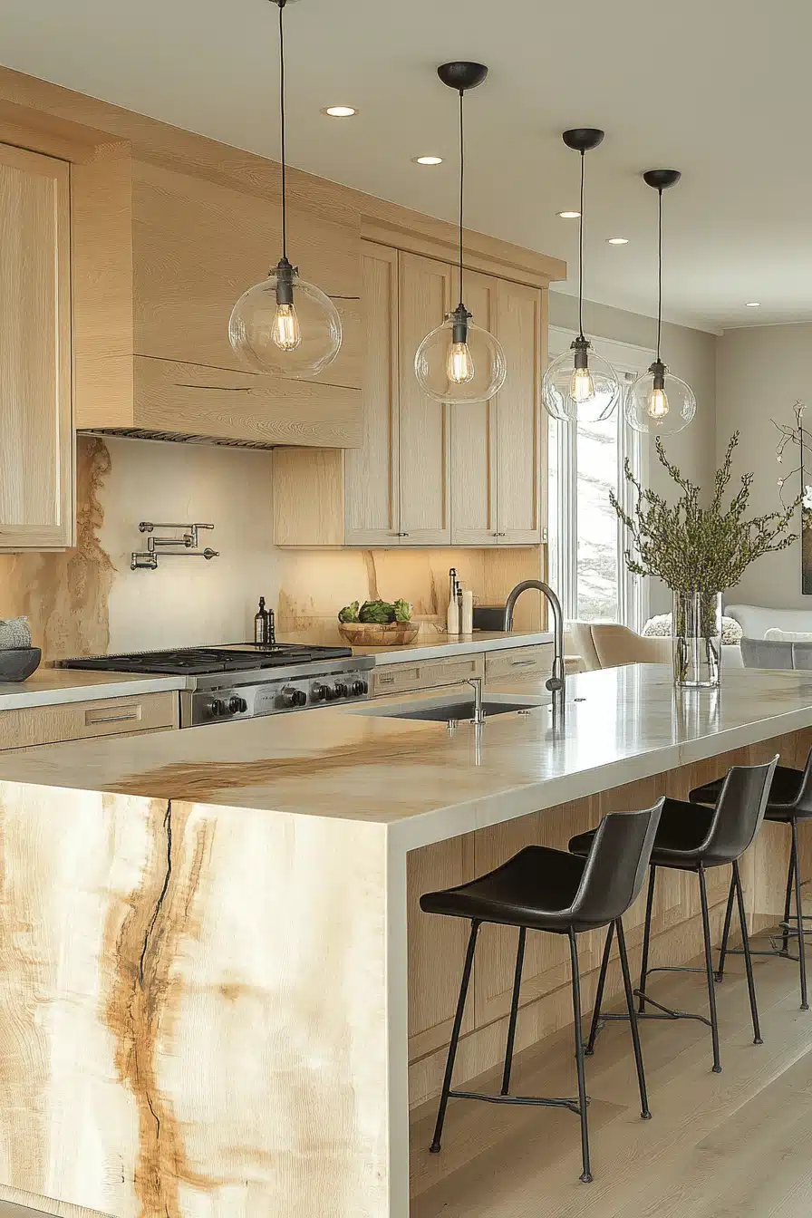light wood kitchen cabinets