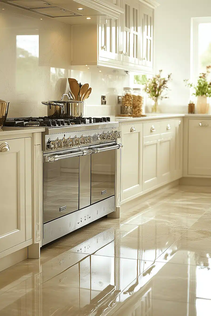 cream kitchen cabinets