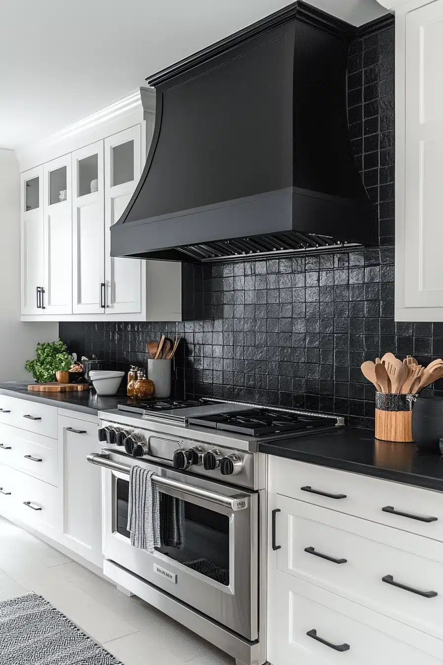 kitchen backsplash with white cabinets