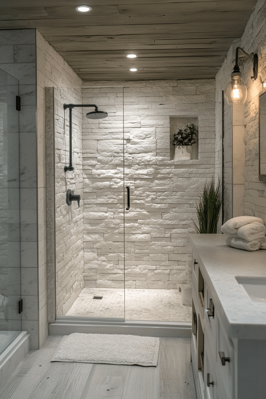 coastal bathroom shower ideas