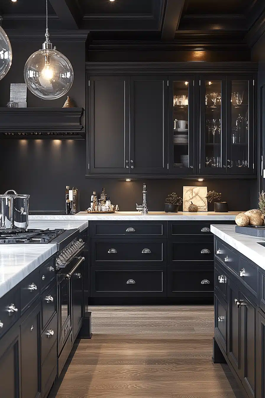 gray and white kitchen