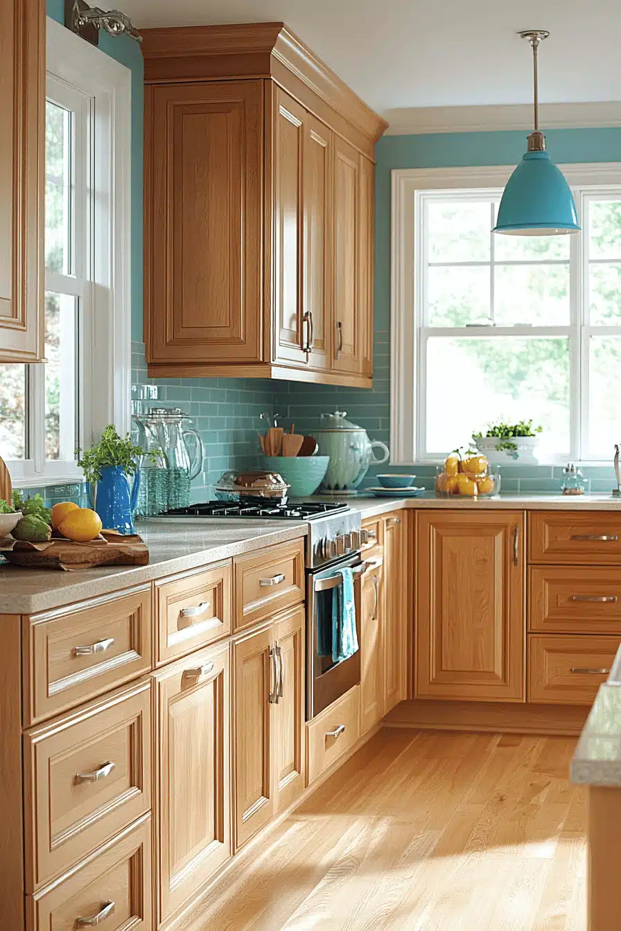 white oak kitchen cabinets