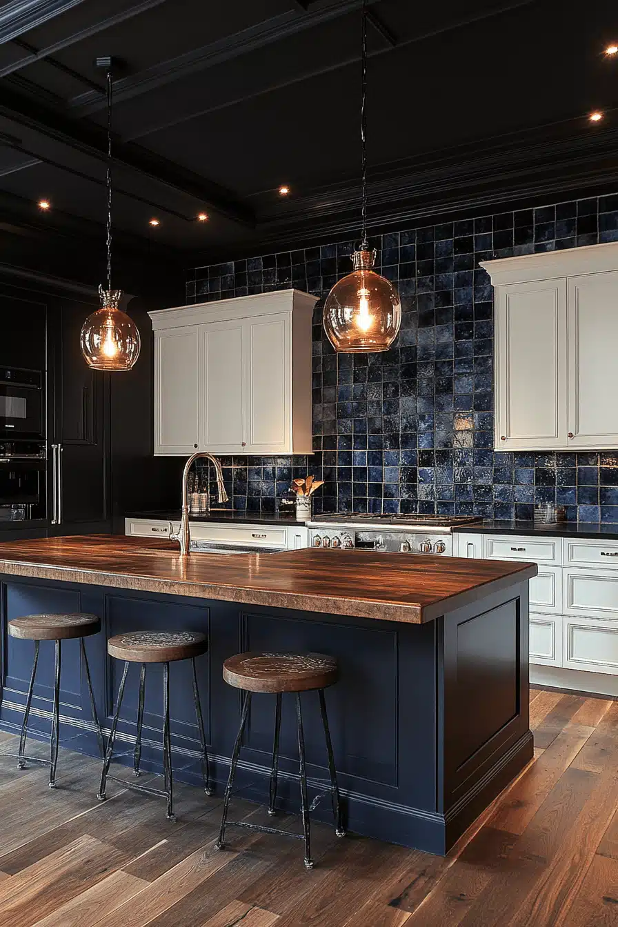 kitchen backsplash with white cabinets