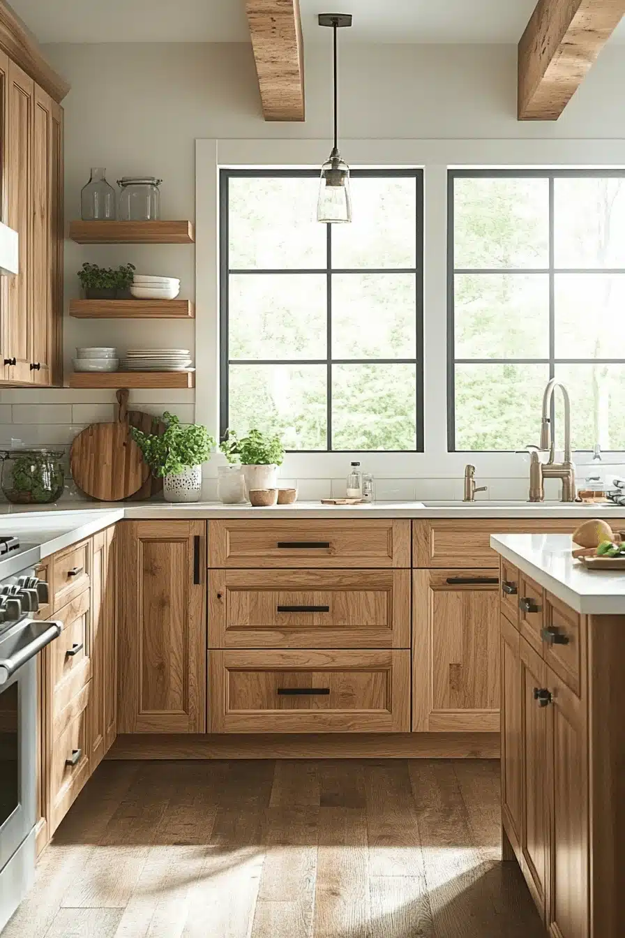 light wood kitchen cabinets