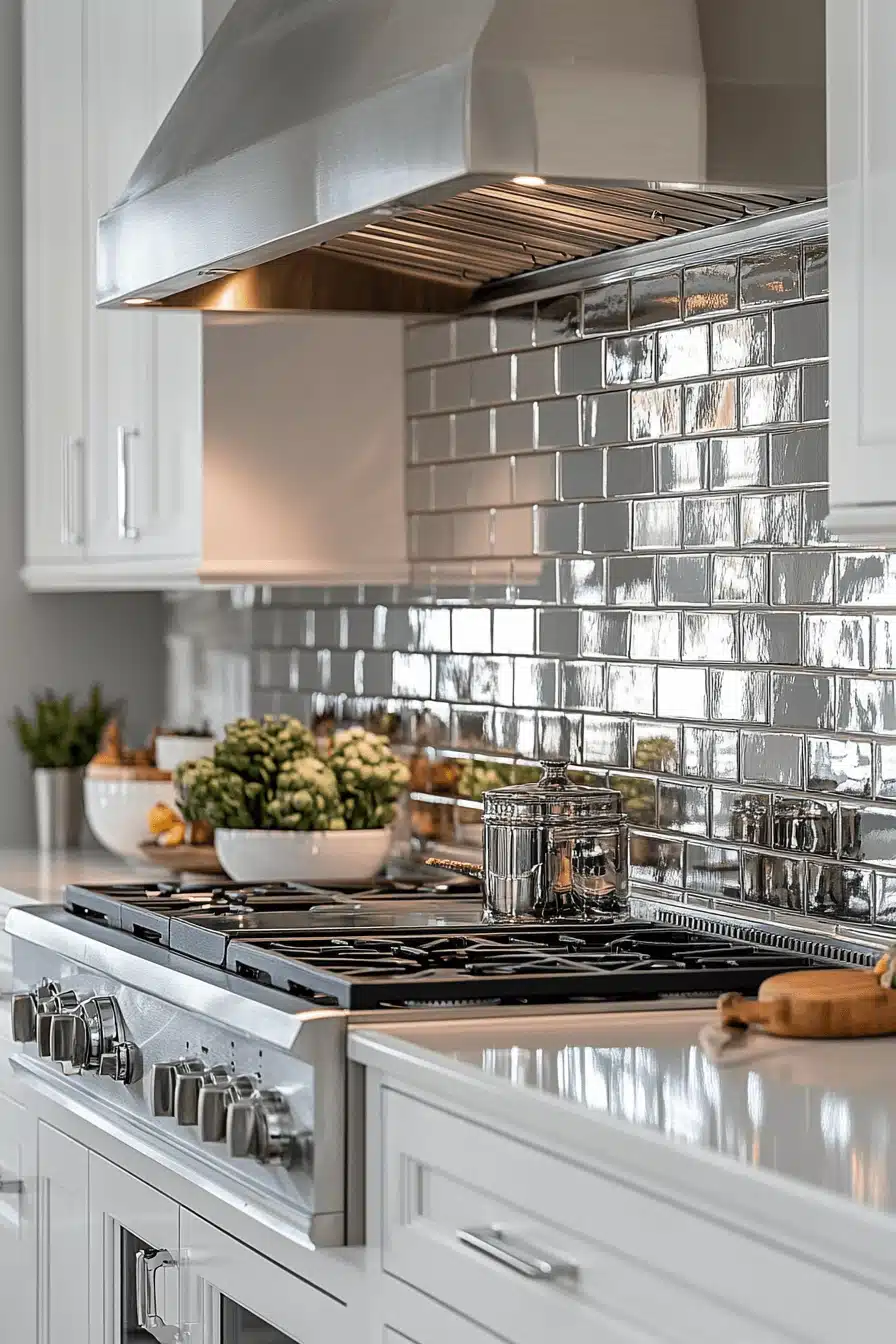 kitchen backsplash with white cabinets