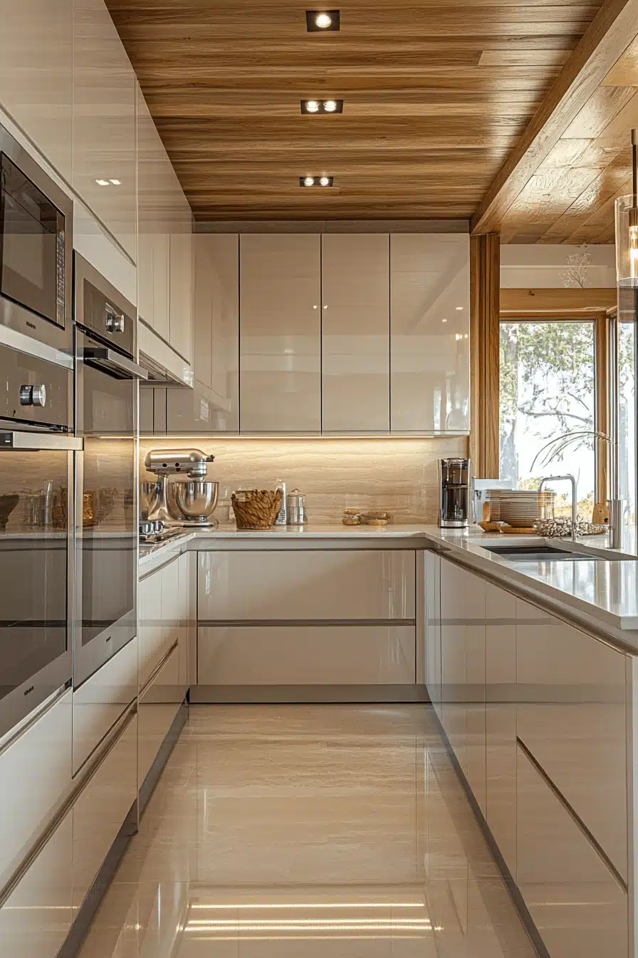 cream kitchen cabinets