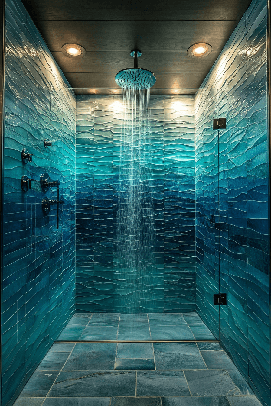 coastal bathroom shower ideas