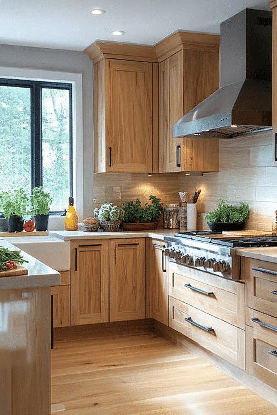 light wood kitchen cabinets