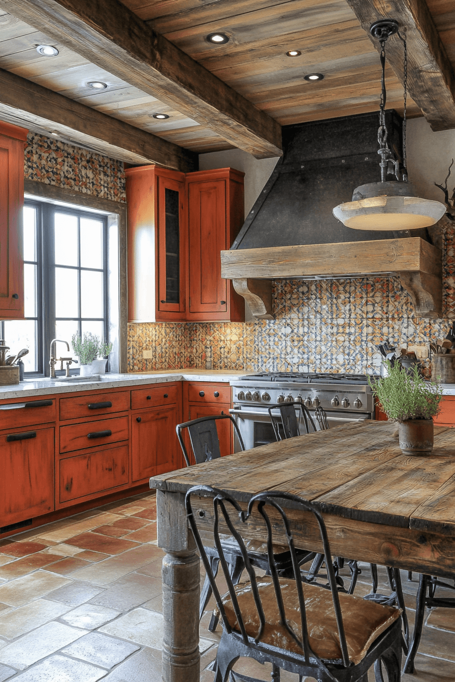 terracotta kitchen cabinets
