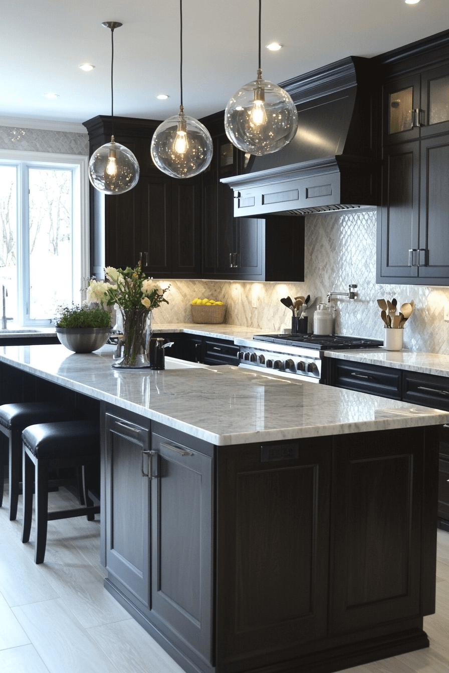 dark oak kitchen cabinets