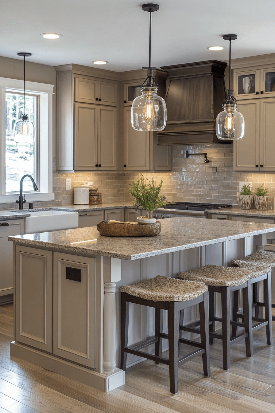 light brown cabinets kitchen