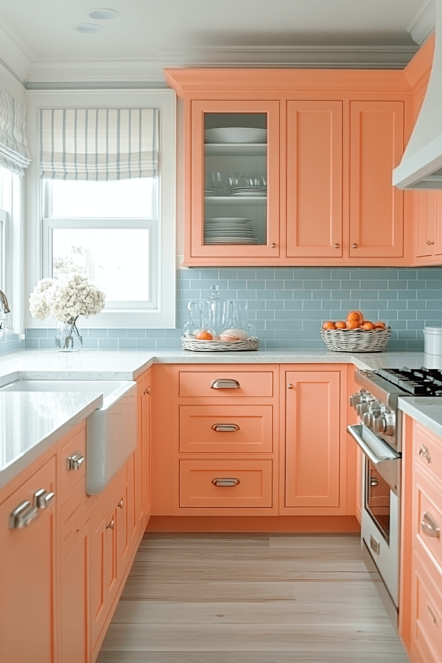 terracotta kitchen cabinets