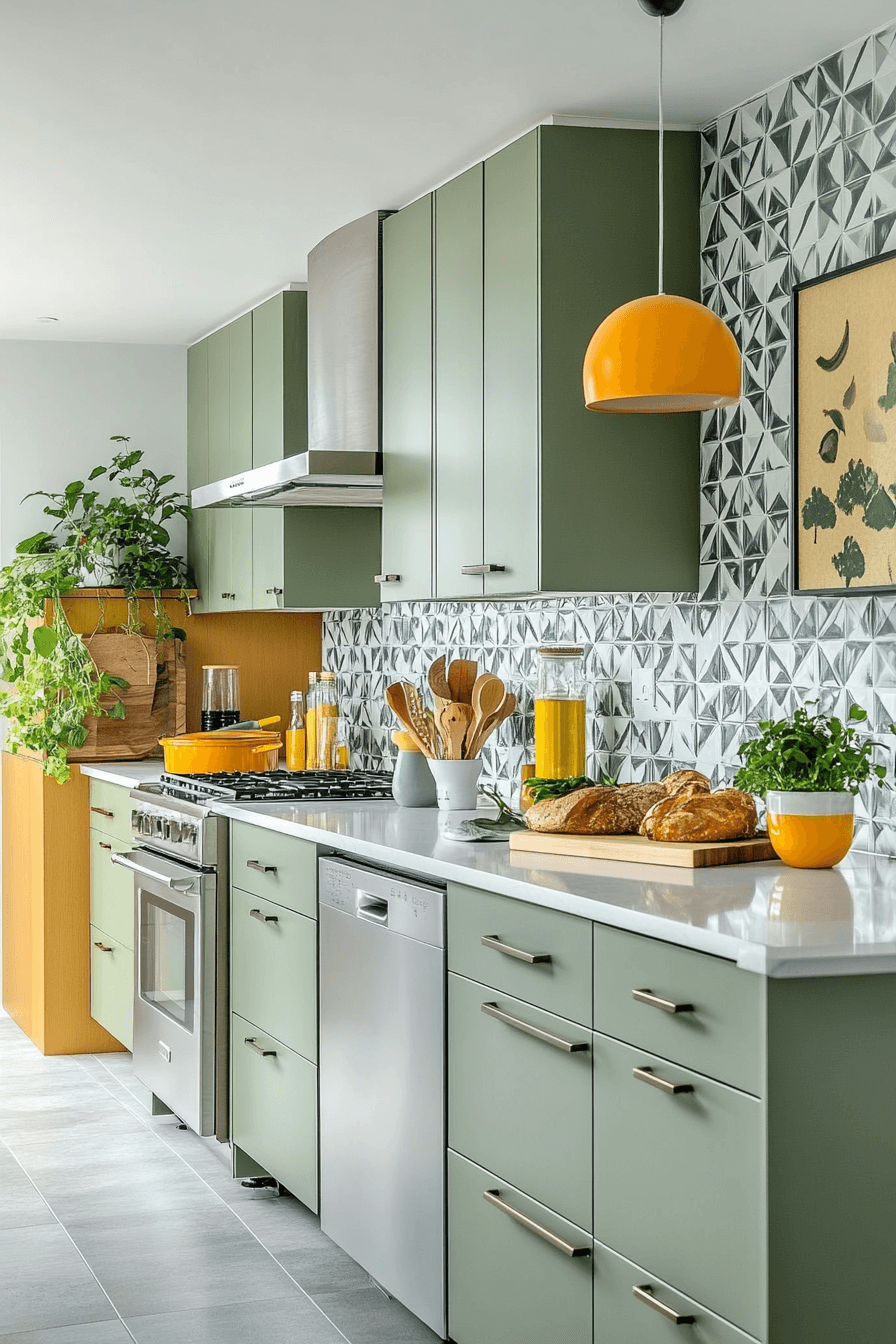 clary sage kitchen cabinets