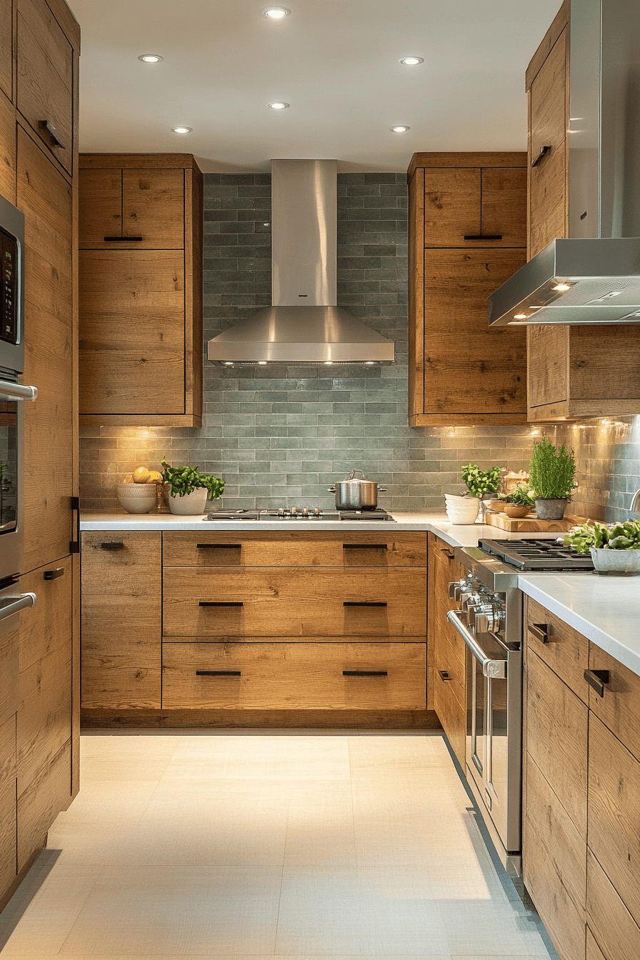 light brown cabinets kitchen