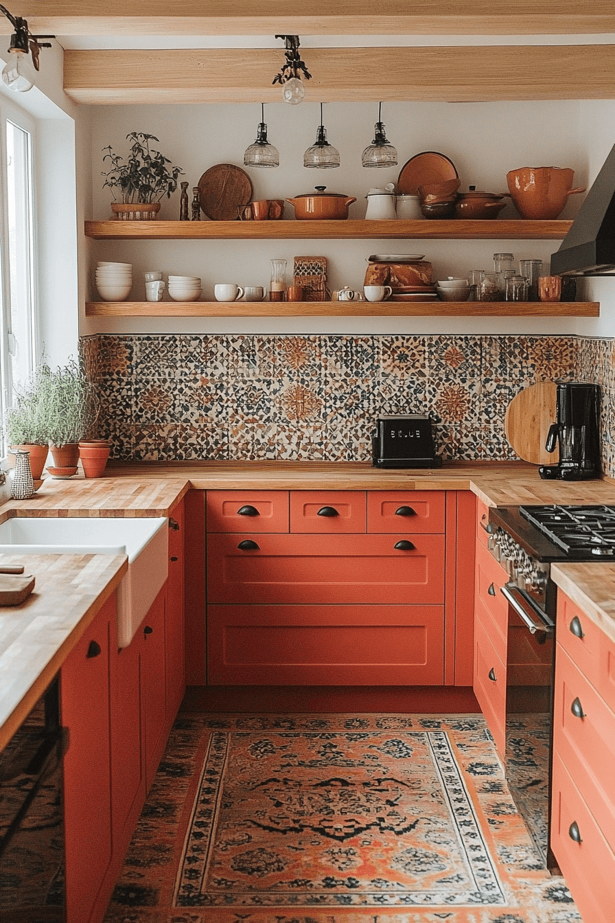 terracotta kitchen cabinets