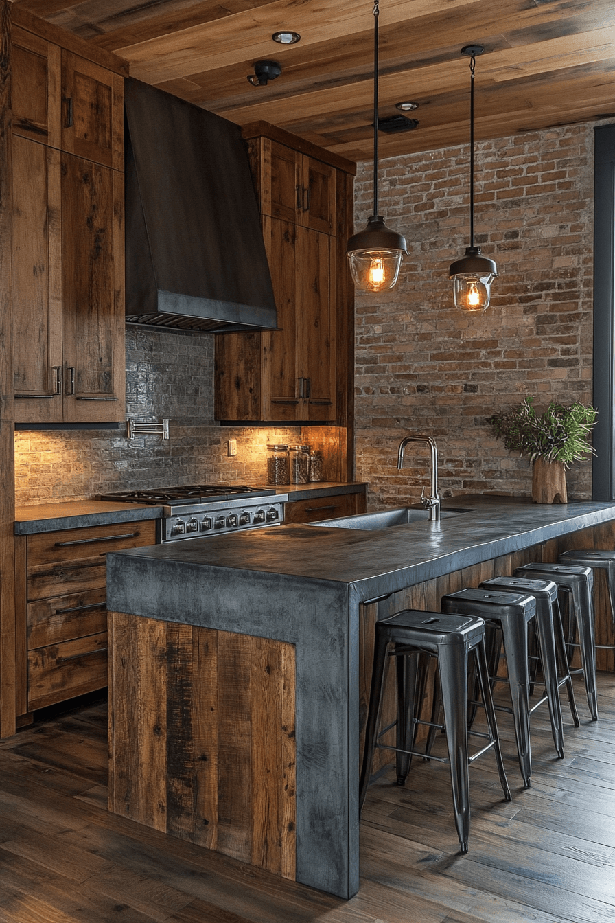 dark walnut kitchen cabinets
