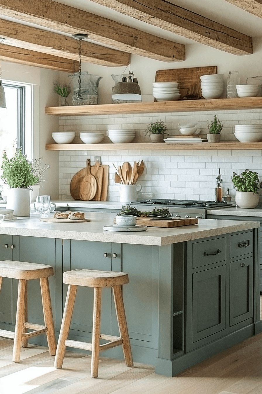 pewter green kitchen cabinets