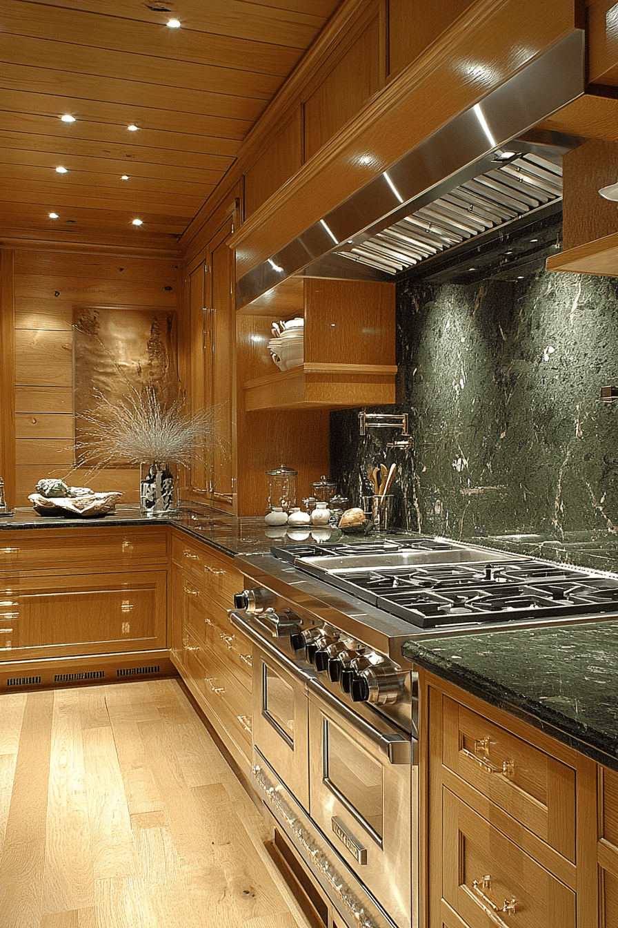 light brown cabinets kitchen