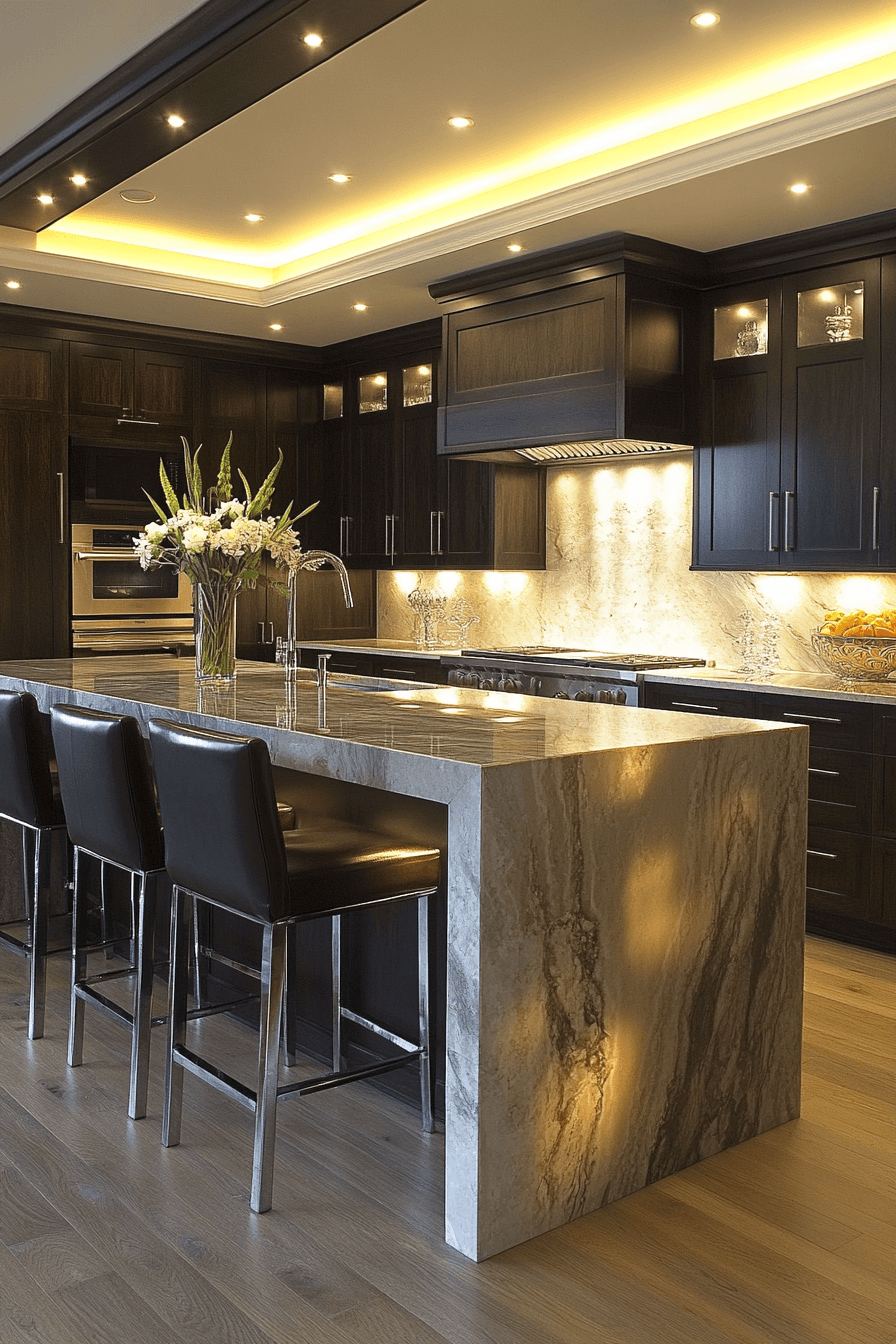 dark oak kitchen cabinets