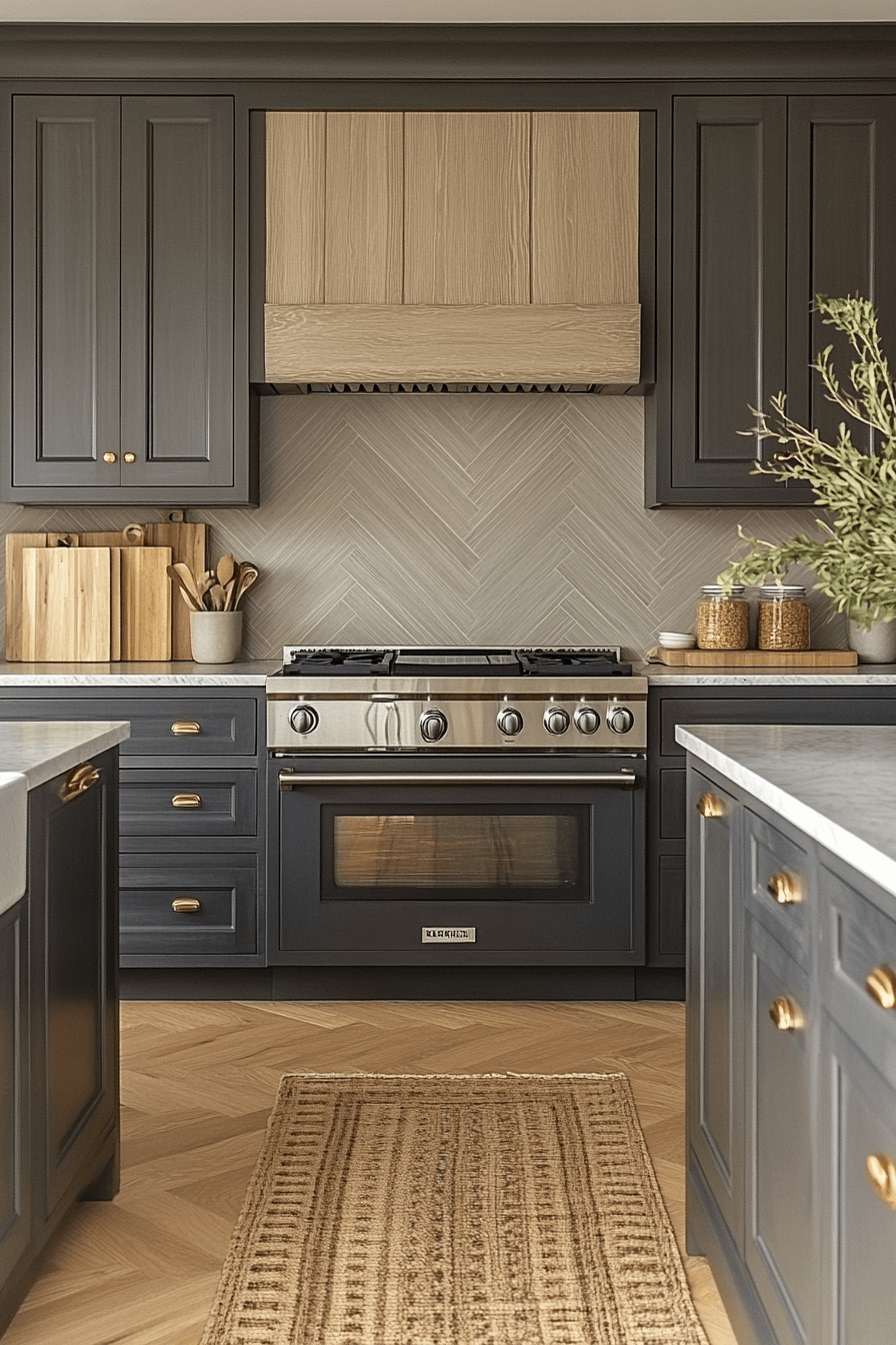charcoal gray kitchen cabinets