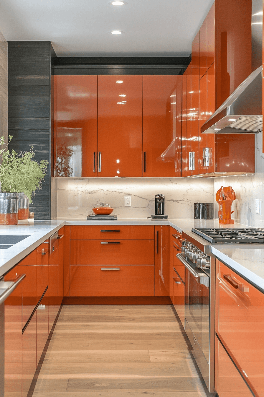 terracotta kitchen cabinets