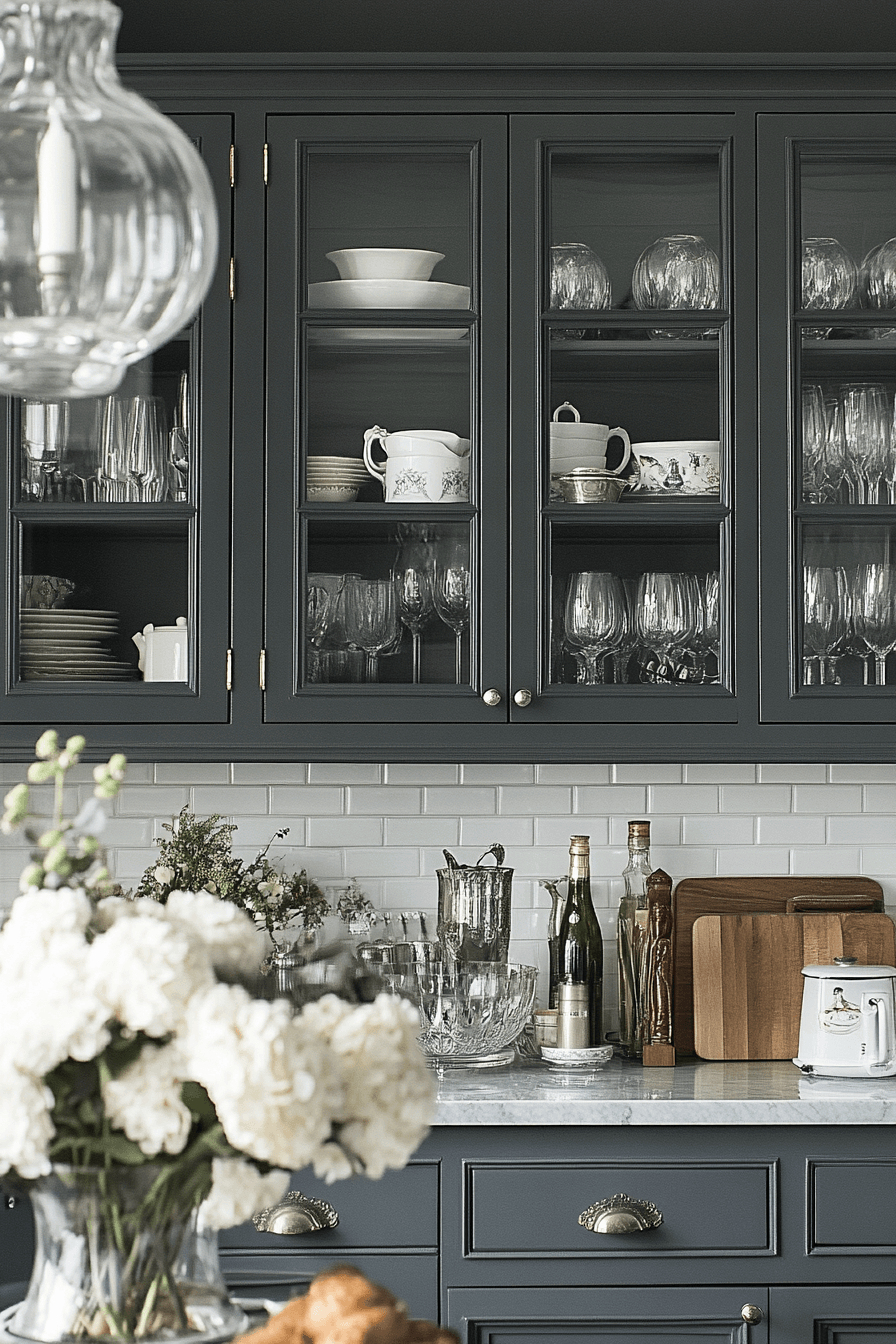 charcoal gray kitchen cabinets