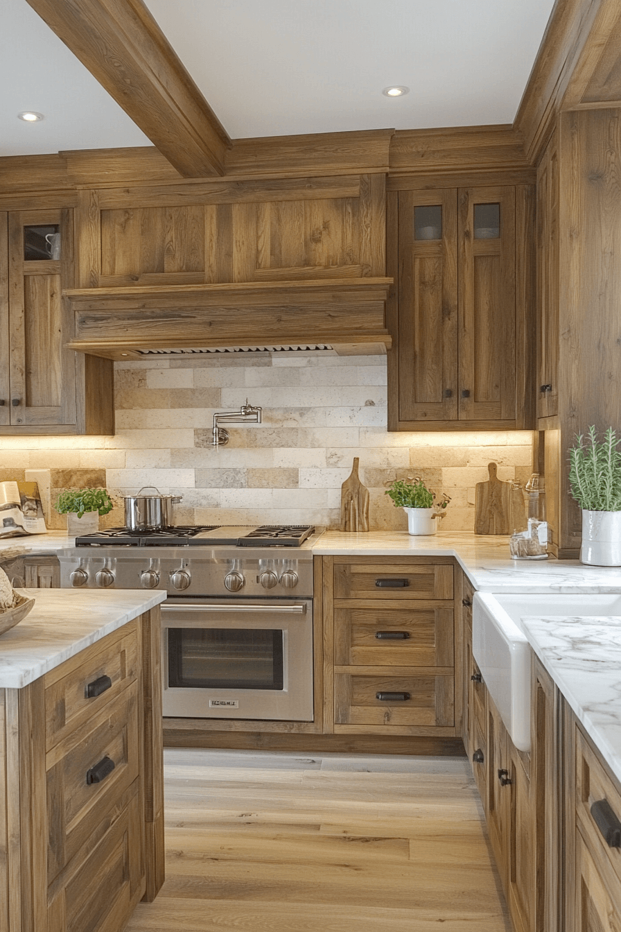 light brown cabinets kitchen