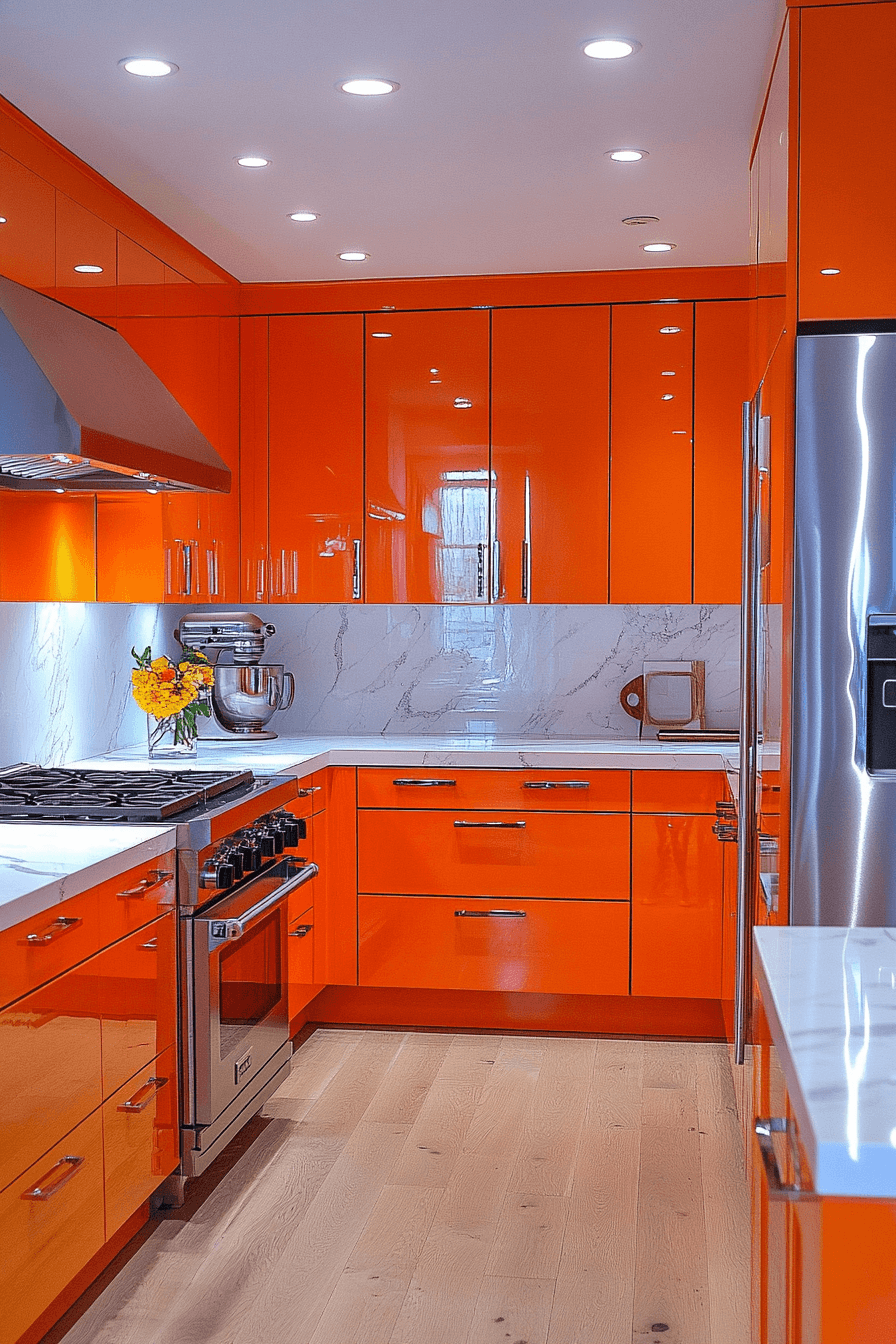high gloss kitchen cabinets