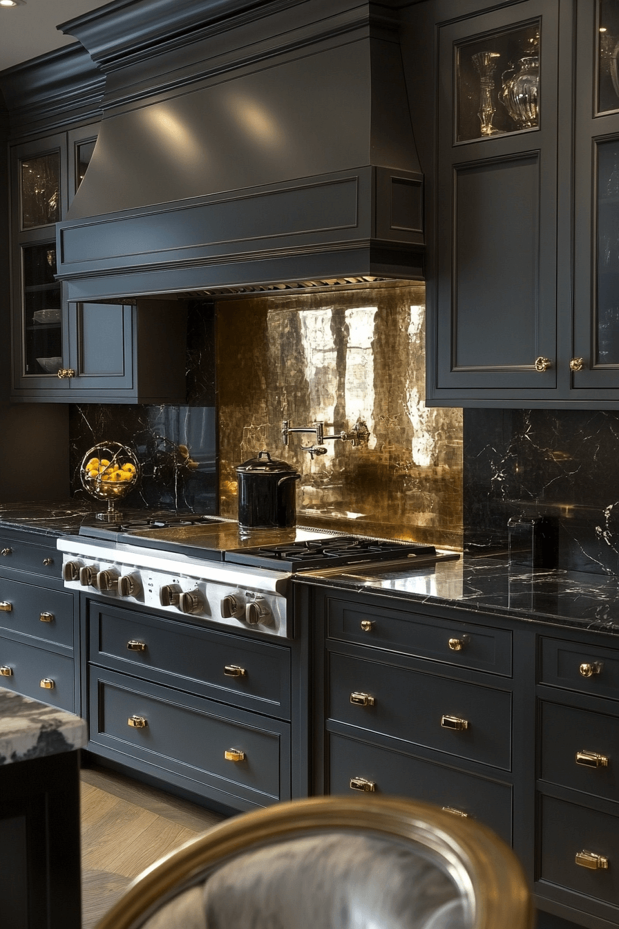 charcoal gray kitchen cabinets
