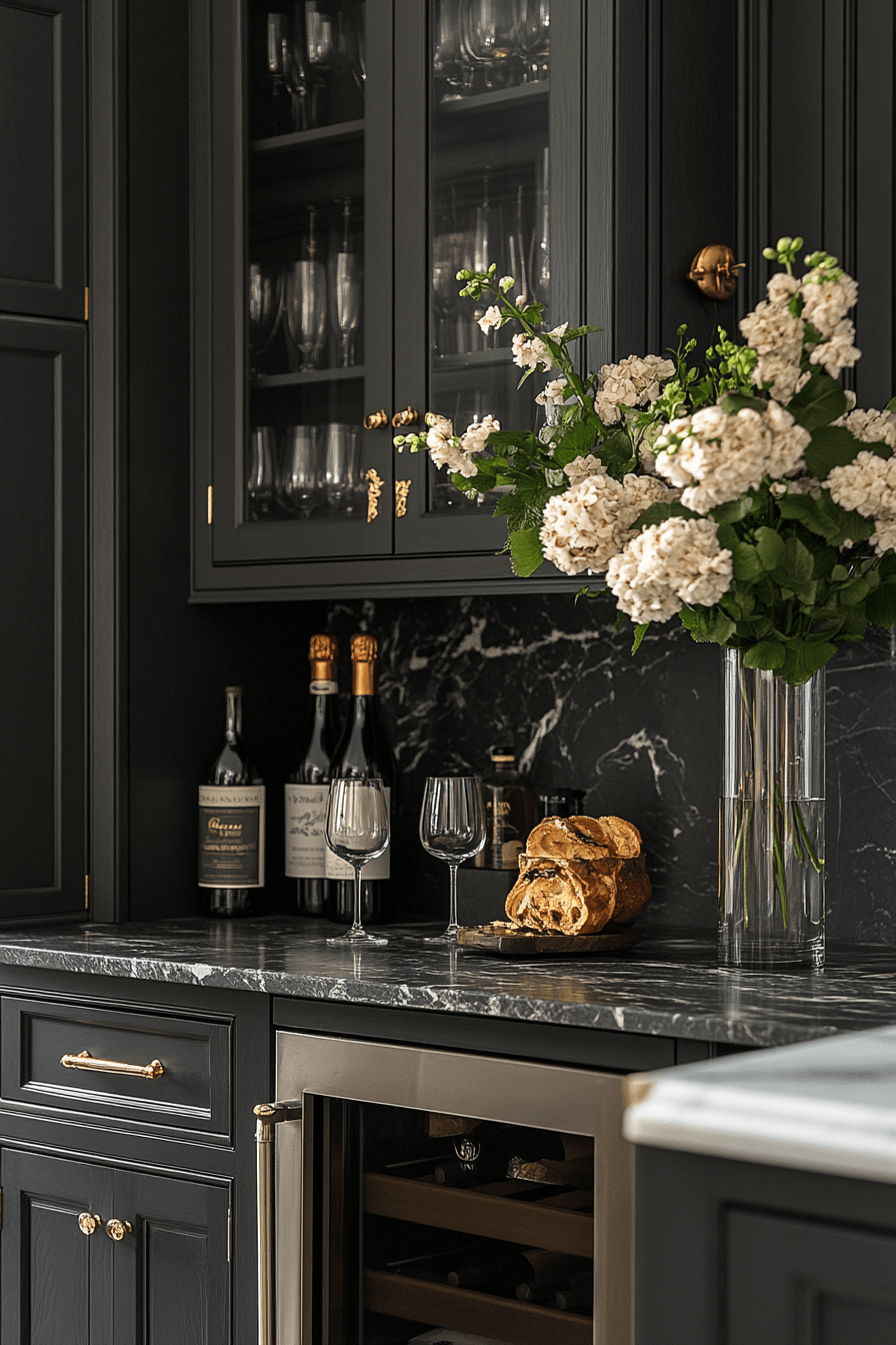charcoal kitchen cabinets