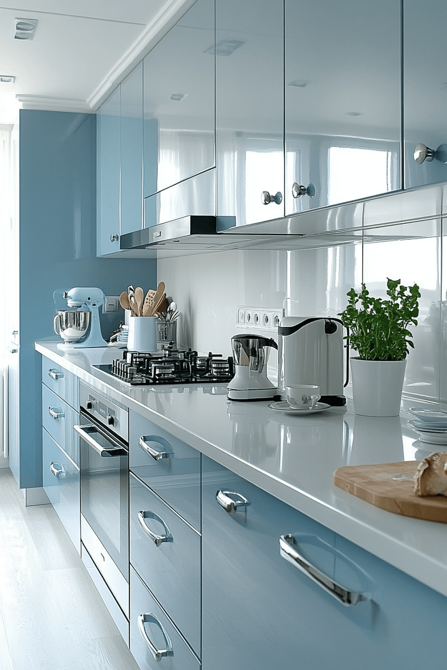 high gloss kitchen cabinets