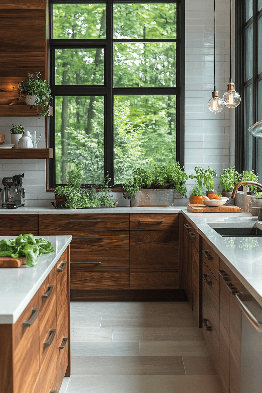 dark walnut kitchen cabinets