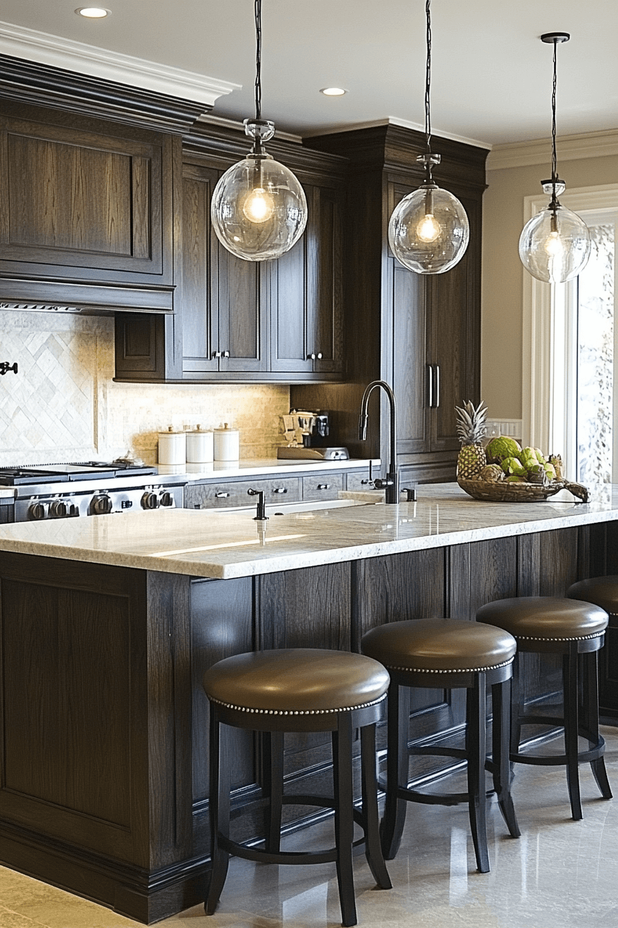 dark oak kitchen cabinets
