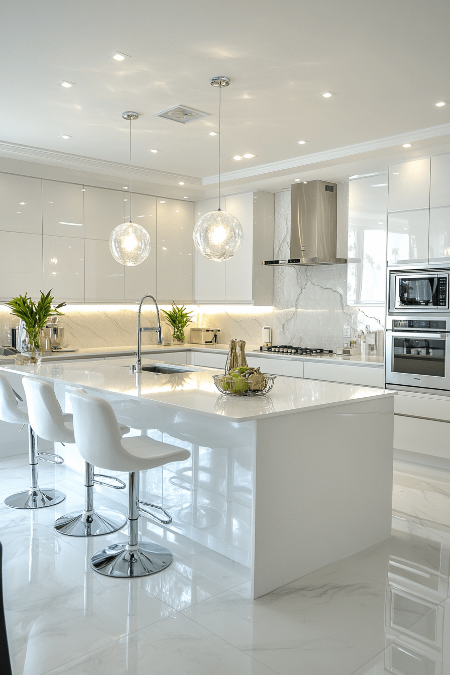 high gloss kitchen cabinets