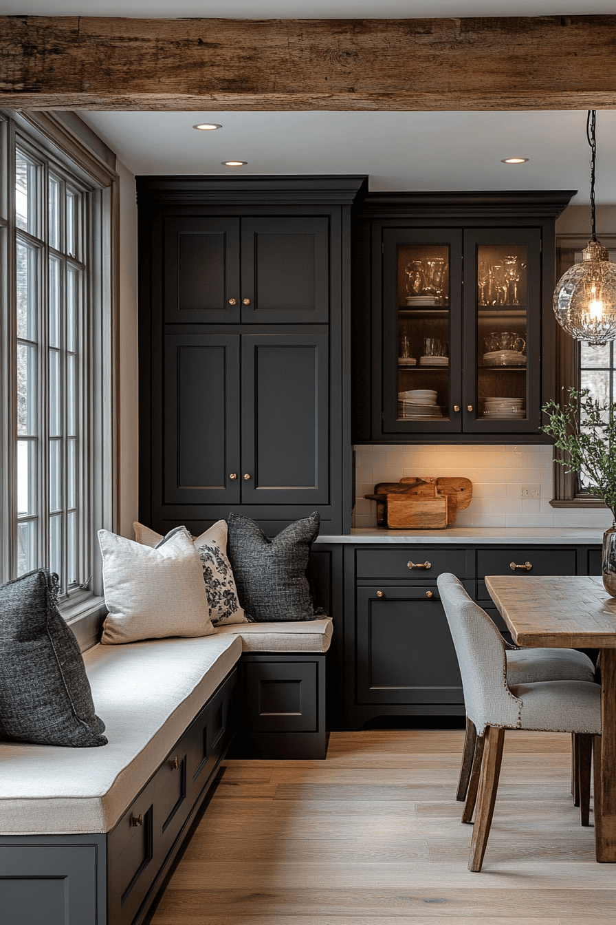 charcoal gray kitchen cabinets