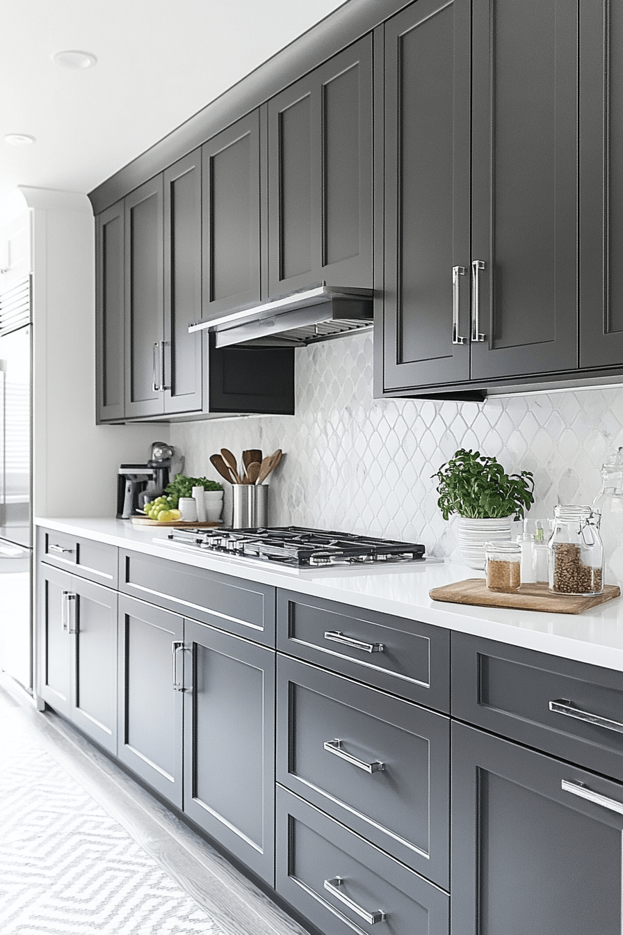 charcoal gray kitchen cabinets