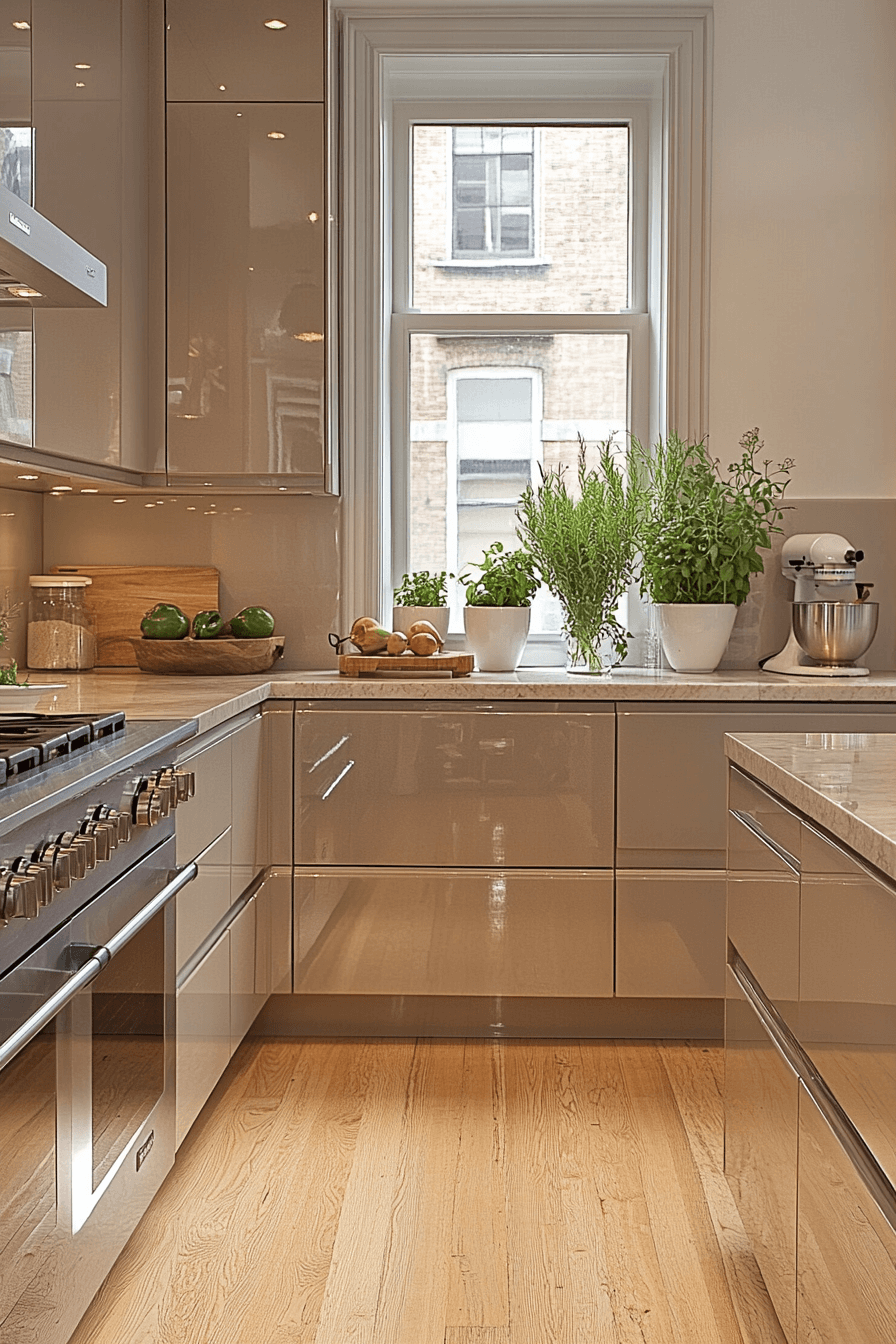 high gloss kitchen cabinets